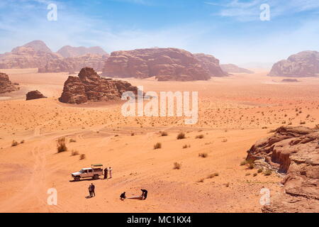 Wüste Wadi Rum, Jordanien Stockfoto