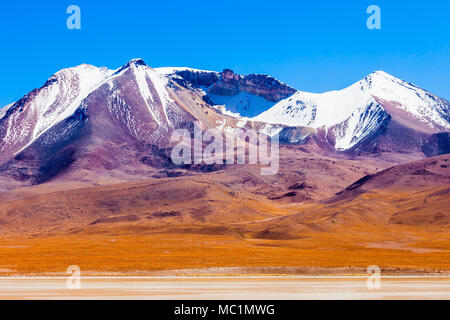 Vulkan bei Laguna Canapa, es ist ein Salzsee in den Altiplano von Bolivien Stockfoto