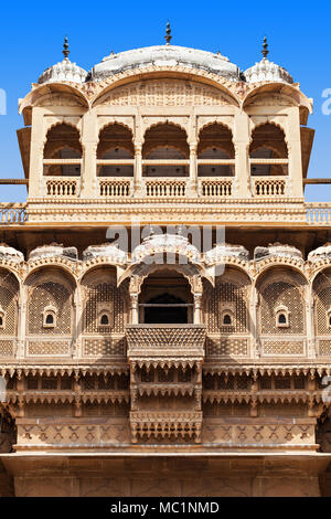 Patwon ki Haveli in Jaisalmer, Rajasthan, in Indien Stockfoto