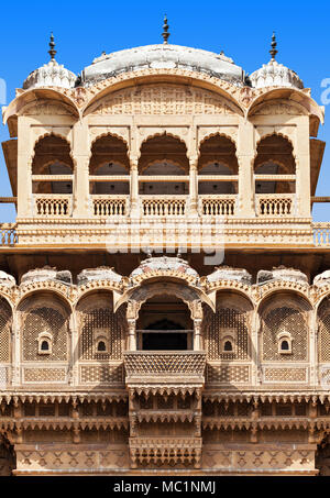 Patwon ki Haveli in Jaisalmer, Rajasthan, in Indien Stockfoto