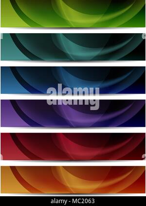 Abstrakte farbenfrohe Präsentation Web Banner mit blur Effekt Stock Vektor