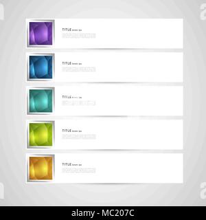 Abstrakte Banner mit quadratischen Kristalle, Design Template Stock Vektor