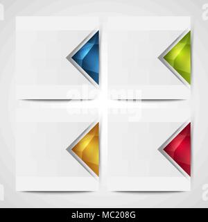 Abstrakte square Banner mit Kristallen, Design vorlage Stock Vektor