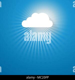 Zusammenfassung Hintergrund mit Sonnenstrahlen und Cloud Stock Vektor