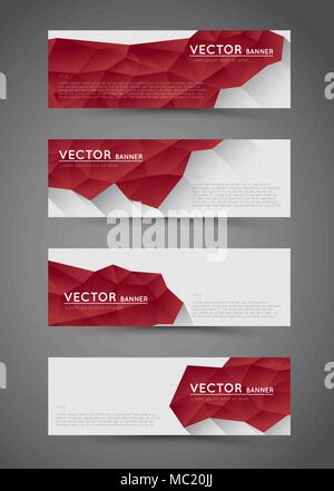 Abstrakte polygonalen Banner mit flachen Schatten Effekt Stock Vektor