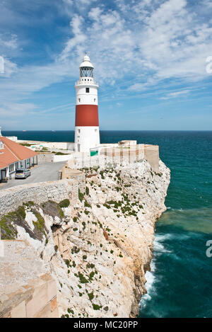 Trinity Leuchtturm am Europa Point, Gibraltar, Großbritannien Stockfoto