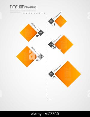 Timeline Infografik Vorlage mit Symbolen Stock Vektor