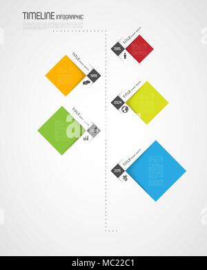Timeline Infografik Vorlage mit Symbolen Stock Vektor