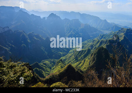 Die große Tianmen Shan Gebirge Stockfoto