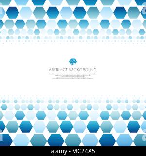 Kunst des blauen Moleküle Zusammenfassung Hintergrund für die Präsentation. Weiche gradient Banner der Technologie disign. Abbildung: Vector EPS 10. Stock Vektor