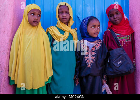 Äthiopische Schüler, Harar, Äthiopien Stockfoto