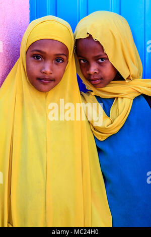 Äthiopische Schüler, Harar, Äthiopien Stockfoto