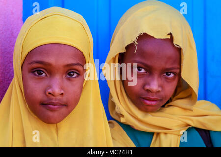 Äthiopische Schüler, Harar, Äthiopien Stockfoto