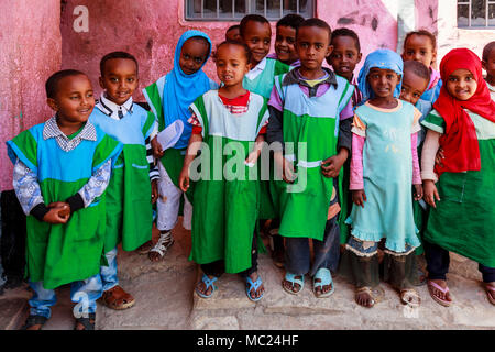 Äthiopische Schüler, Harar, Äthiopien Stockfoto