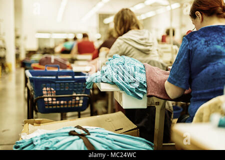 Stoff- und Textilindustrie Stockfoto