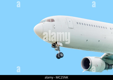 Flugzeug Flugzeuge fliegen, landen in das gute Wetter im Blue Sky Stockfoto