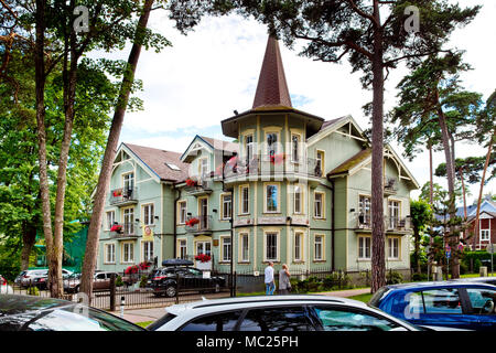 Jurmala Holz- Architektur Stockfoto