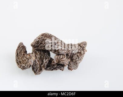 Getrocknet gesalzen Pfirsich (chinesische Pflaume, Japanische Aprikose) Auf dem Hintergrund Stockfoto