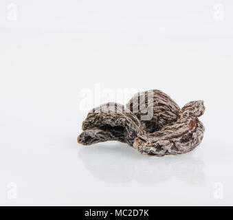 Getrocknet gesalzen Pfirsich (chinesische Pflaume, Japanische Aprikose) Auf dem Hintergrund Stockfoto
