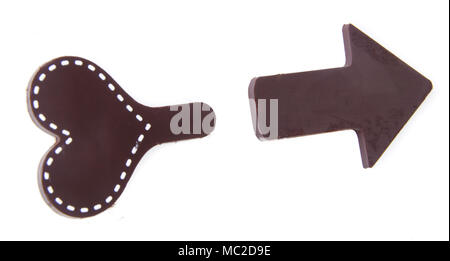 Schokolade. Schokolade tags auf dem Hintergrund Stockfoto