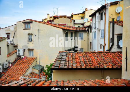 Blick über die roten Dächer, Florenz, Italien Stockfoto