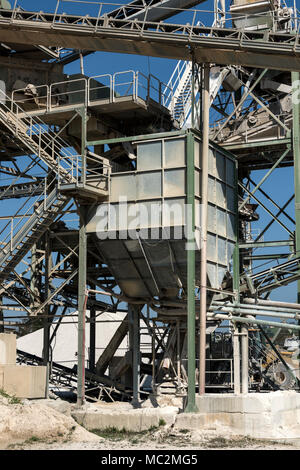 Kies factory Strukturen und Details Stockfoto