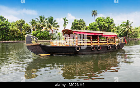Schönheit Boot in den Backwaters, Kerala, Indien Stockfoto