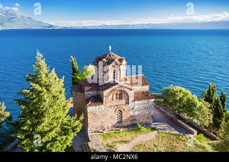 Kirche des Hl. Johannes bei Kaneo, Ohrid, Mazedonien Stockfoto
