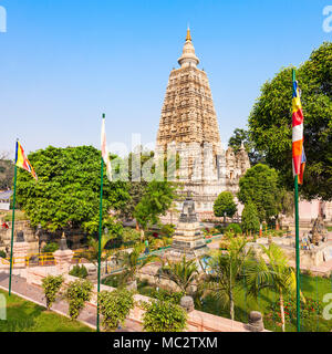 Mahabodhi Tempel Komplex in Gaya Bezirk im Bundesstaat Bihar, Indien Stockfoto