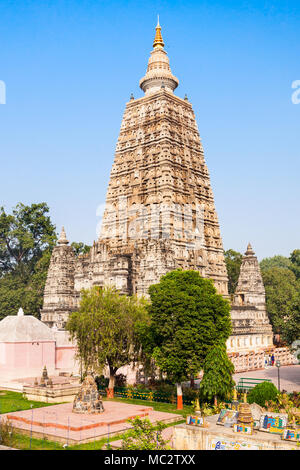 Mahabodhi Tempel Komplex in Gaya Bezirk im Bundesstaat Bihar, Indien Stockfoto