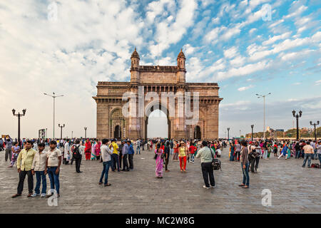 MUMBAI, INDIEN - 21. Februar: Gateway von Indien am Februar 21, 2014 in Mumbai, Indien. Stockfoto