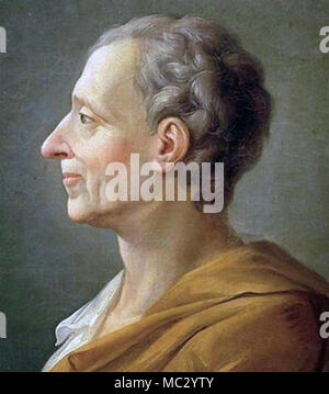 CHARLES LOUIS BARON MONTESQUIEU (1689-1755) Französische Richter und politischen Philosophen in 1728 Stockfoto