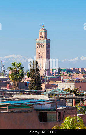 Marrakesch Antenne Panoramablick. Marrakesch ist eine Stadt in Marokko. Stockfoto