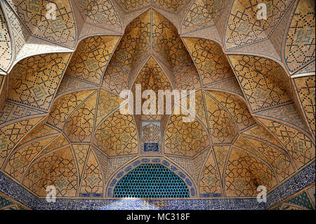 Detail der Freitagsmoschee, Isfahan, Iran Stockfoto