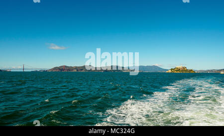 Alcatraz Island, einer historischen Gefängnis in der Bucht von San Francisco, Kalifornien, USA Stockfoto