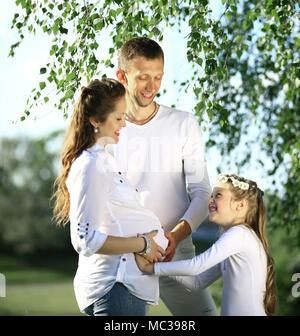 Glückliche Familie Vater und Tochter Stockfoto