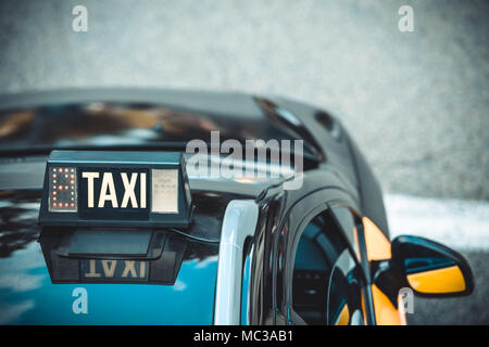 Freie taxi Detail, Barcelona, Spanien. Horizontale Schuß Stockfoto