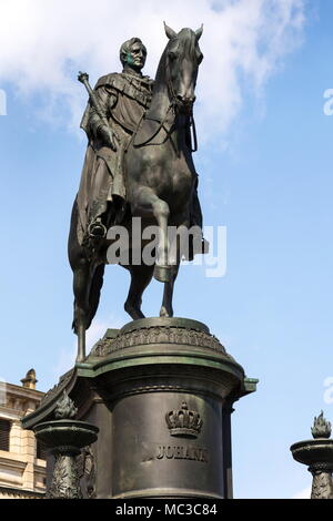 König Johann Statue, Johann von Sachsen Denkmal in Dresden, Deutschland Stockfoto