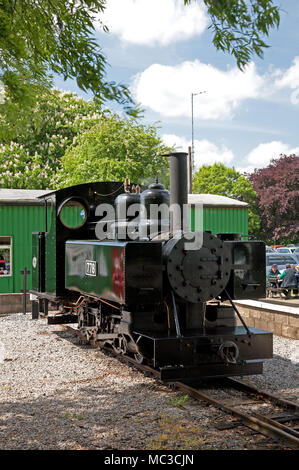 Baldwin 10-12-D 4-6-0 T Schmalspur Dampflok Nr. 778 auf den Seiten Park Station, Leighton Buzzard Light Railway, Bedfordshire, Großbritannien. Stockfoto