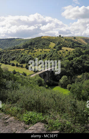 Monsal Dale und Monsal Kopf, Derbyshire Peak District, England Großbritannien Stockfoto