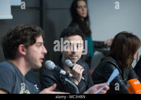 Roma, Italien. 12 Apr, 2018. Pressekonferenz der fünften Ausgabe des # unomaggiotaranto 2018 Veranstaltung, die in Taranto am Tag der Gutschrift stattfinden wird: Matteo Nardone/Pacific Press/Alamy leben Nachrichten Stockfoto