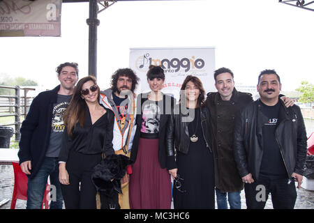 Roma, Italien. 12 Apr, 2018. Pressekonferenz der fünften Ausgabe des # unomaggiotaranto 2018 Veranstaltung, die in Taranto am Tag der Gutschrift stattfinden wird: Matteo Nardone/Pacific Press/Alamy leben Nachrichten Stockfoto