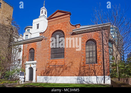 Stadt London, die Kirche der Hl. Anna und St. Agnes in Gresham Street - der doppelte Hingabe einzigartig in der Stadt Kirchen Stockfoto