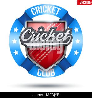 Cricket Sport Label unterzeichnen Stock Vektor