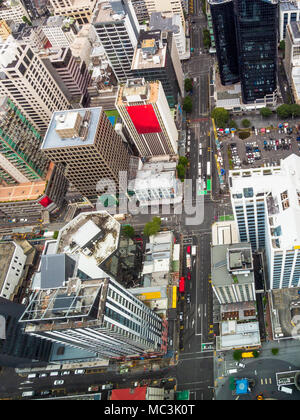 Luftbild des Central Business District, Auckland, Neuseeland Stockfoto