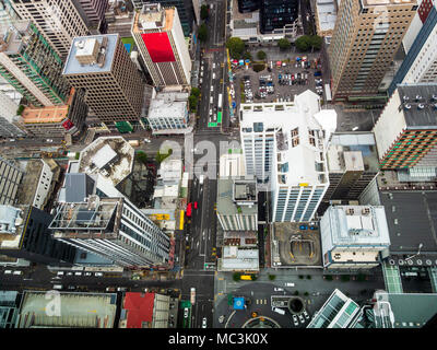 Luftbild des Central Business District, Auckland, Neuseeland Stockfoto