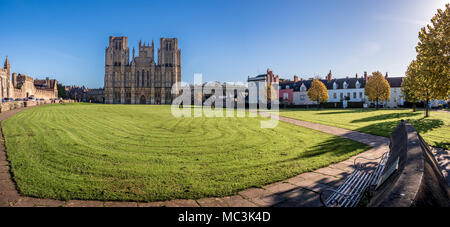 Wells, England - die kleinste Stadt des Landes. Stockfoto