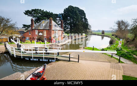 Schlössern Pub auf der Exeter Ship Canal, Exeter Devon, Großbritannien Stockfoto