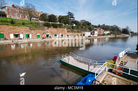 Die Kette mit der Fähre an der Exeter Quay, Exeter, Devon, Großbritannien Stockfoto