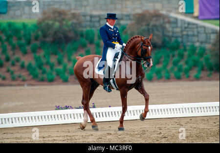 Die Olympischen Spiele in Atlanta 1996, Kyra Kyrklund (FIN) Reiten Flyinge Amiral Stockfoto